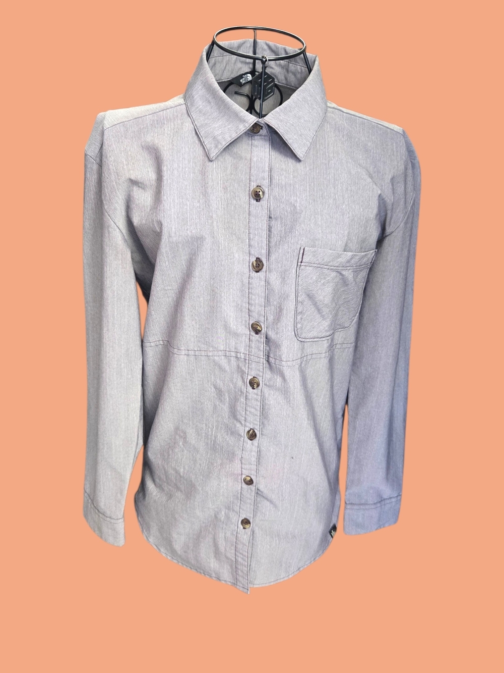 Light Gray Button-Up Shirt - Classic Workstyle